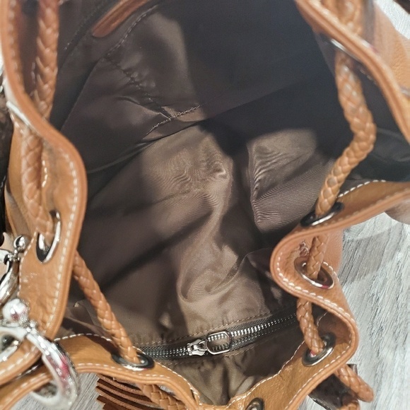 Hanahana Brown Leather Hobo Bag - Picture 5 of 8